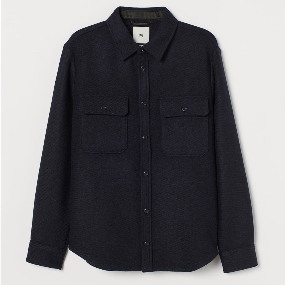 Wool-blend shirt jacket